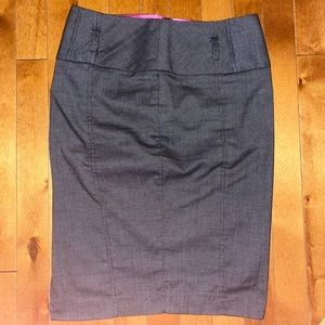 Grey Sleek Pencil Skirt